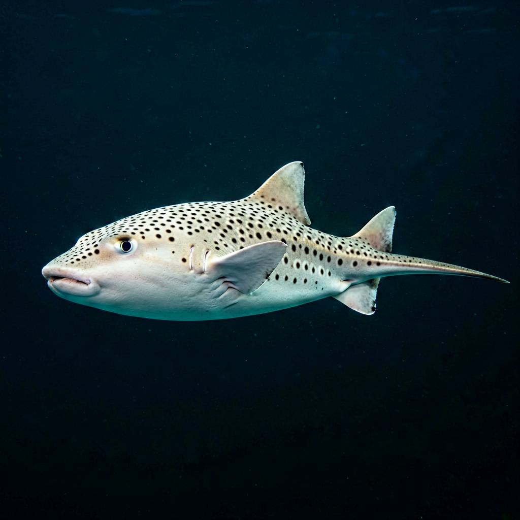Small-spotted catshark resting on the seabed