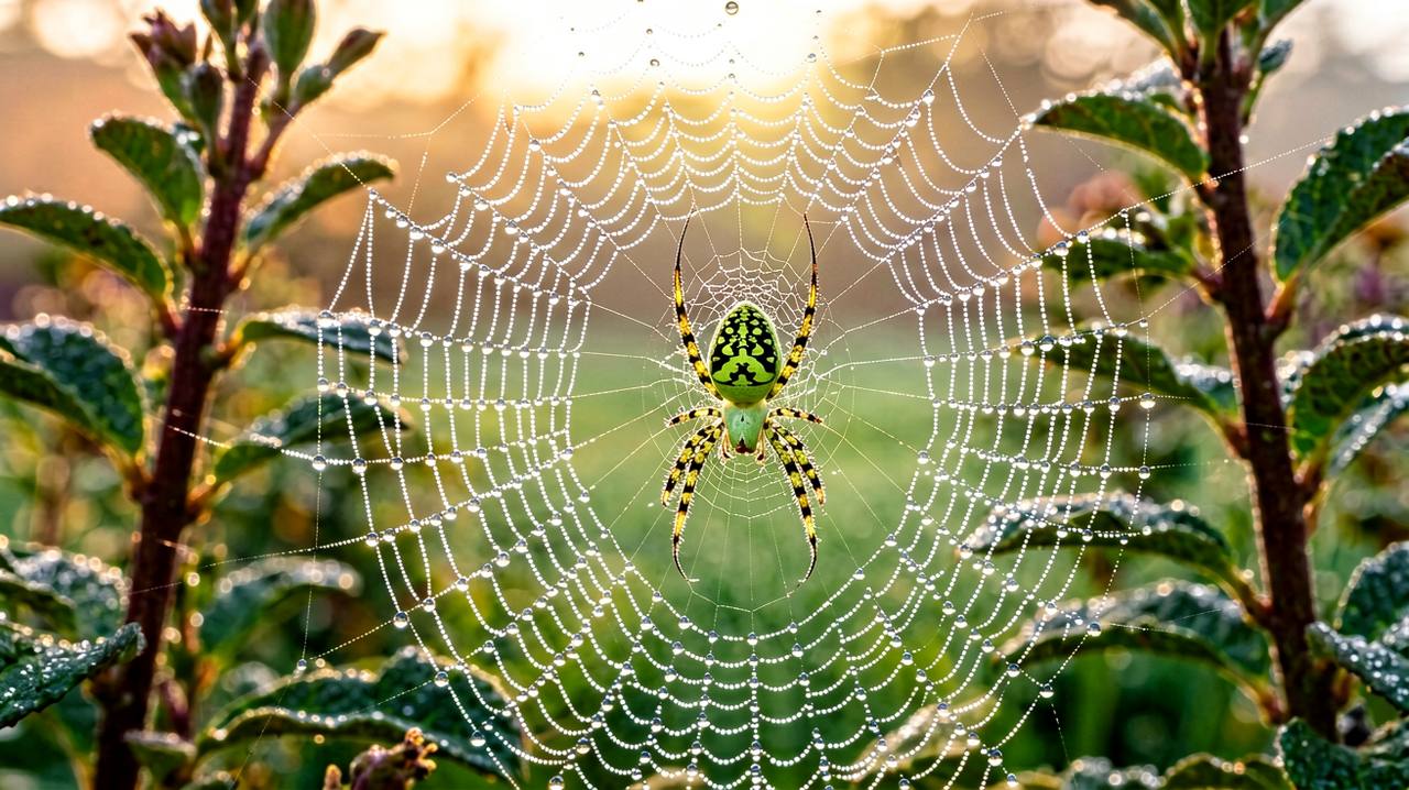Garden Cross Spider in its natural habitat