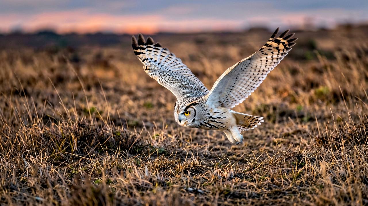 Short-eared Owl in its natural habitat