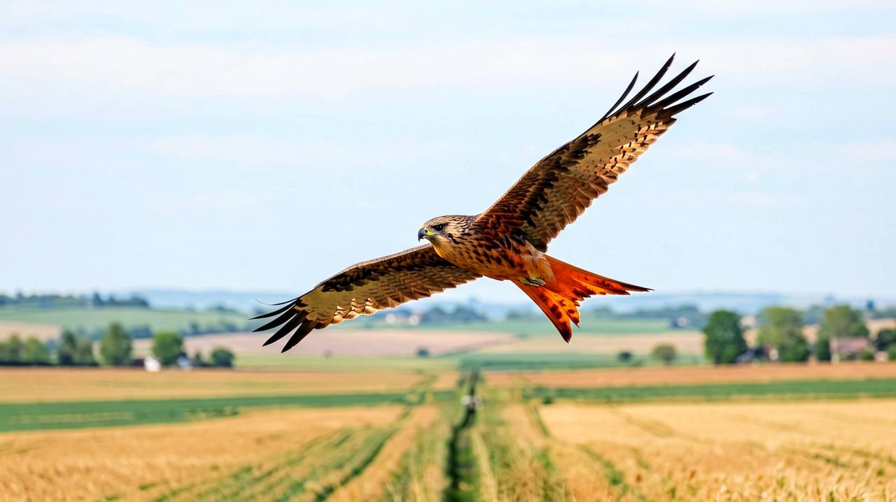 Red Kite in its natural habitat