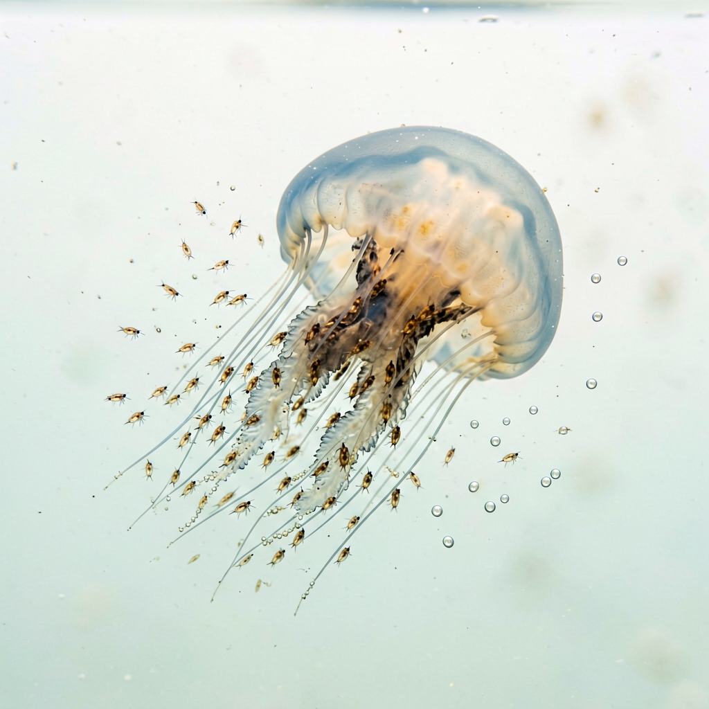 Food of the Barrel Jellyfish