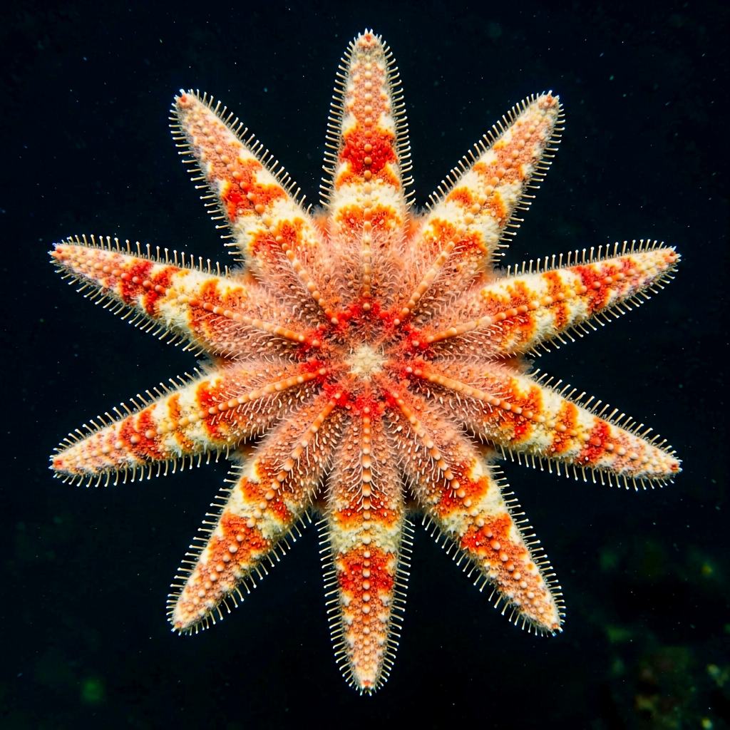 Common sunstar on the seabed