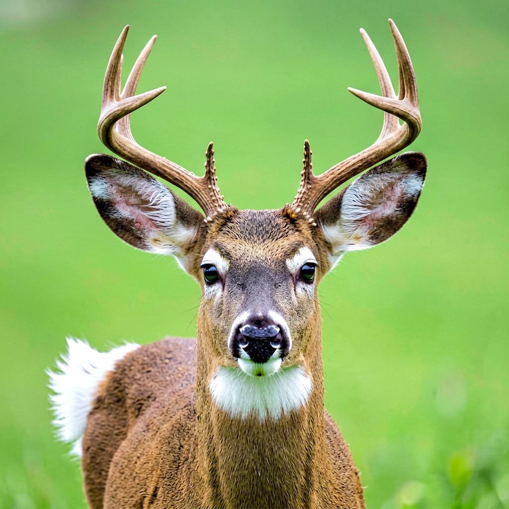 White-tailed deer in the open