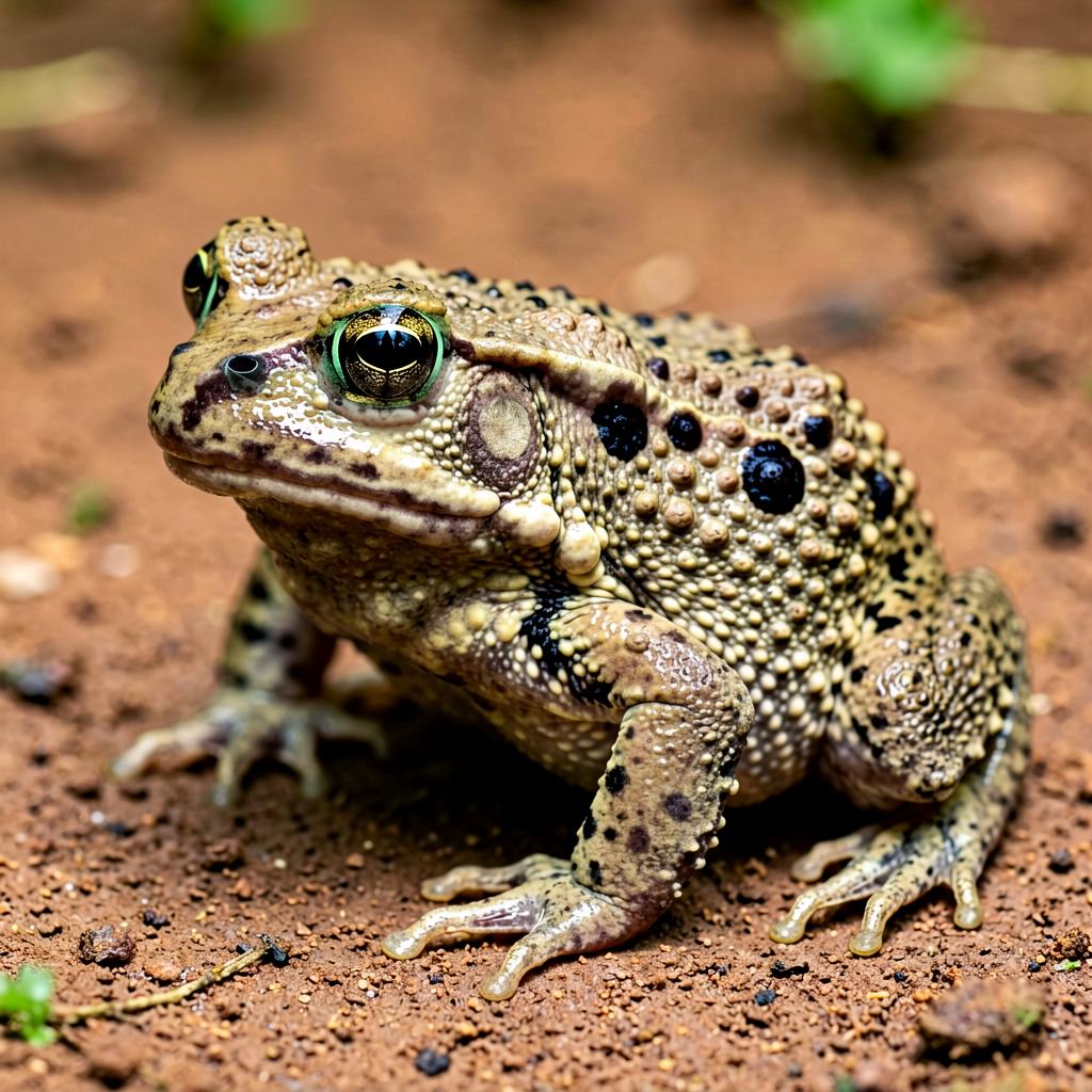 American toad on the ground