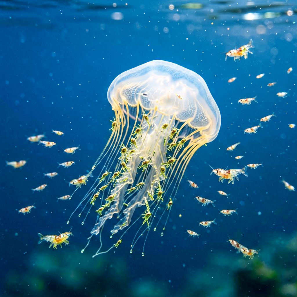 Food of the Compass Jellyfish
