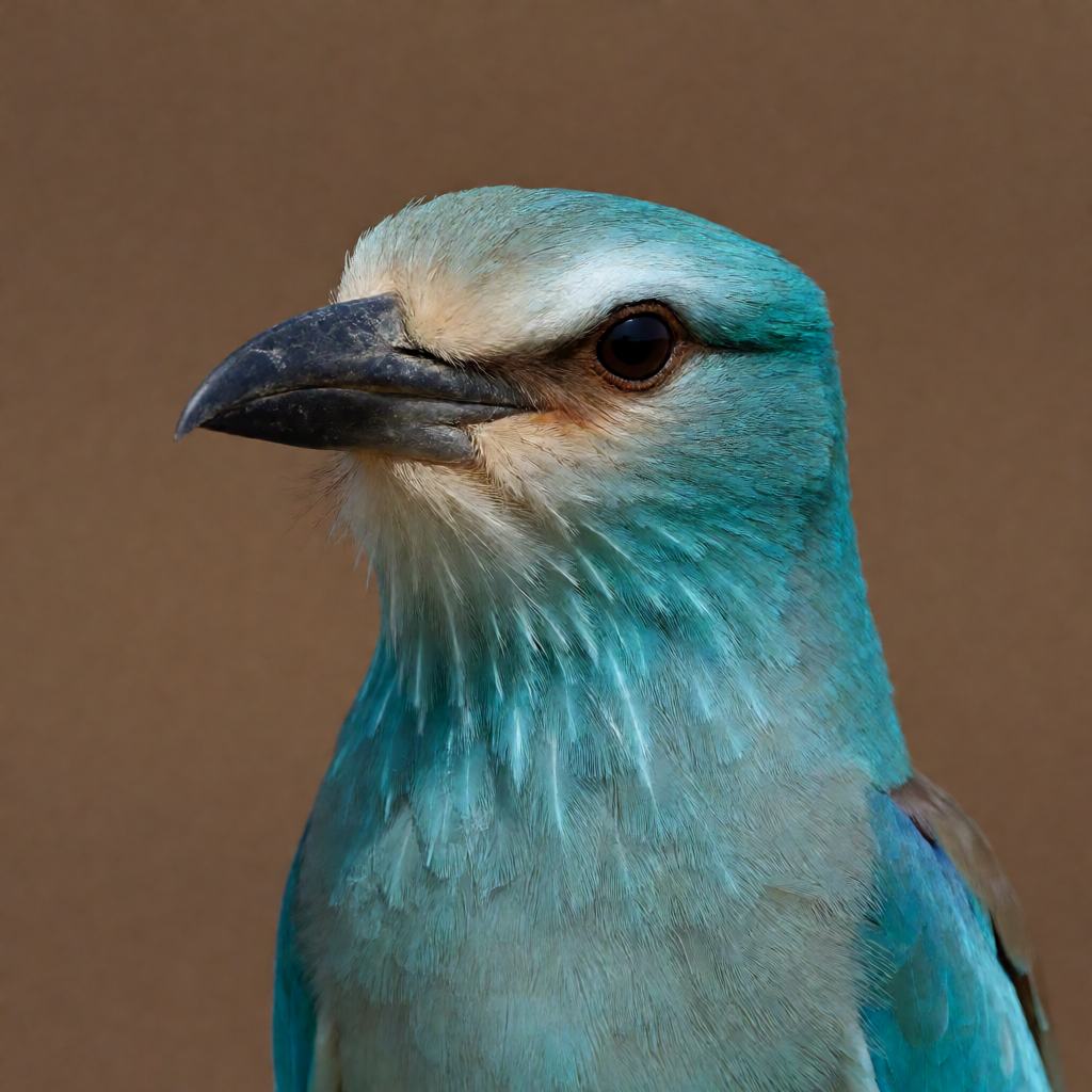 European roller perched on a dead branch, turquoise-blue head and body, warm rufous-brown back and black flight feathers