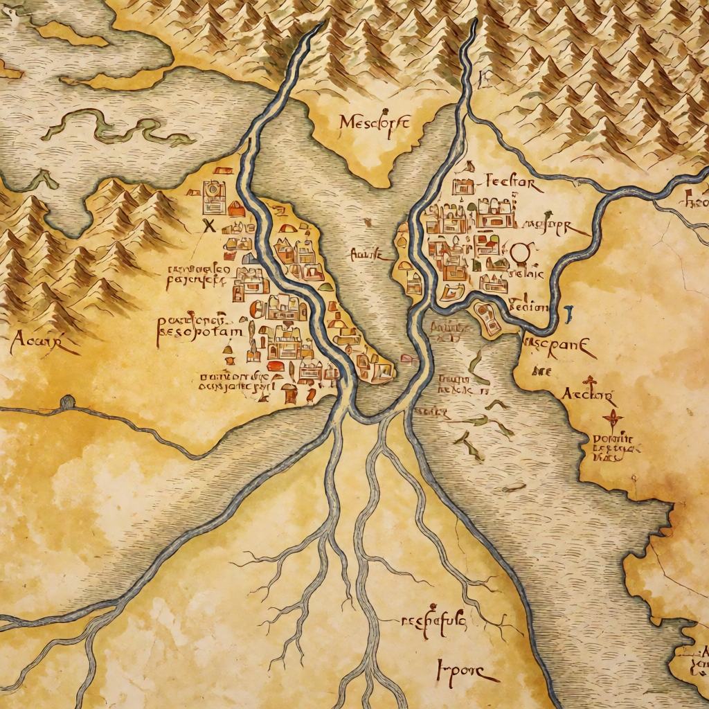 Antique hand drawn map