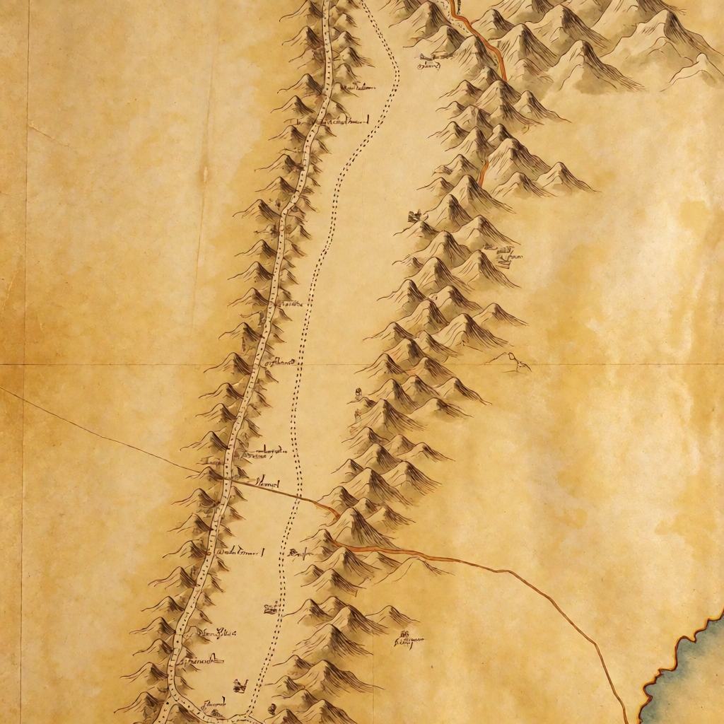 Antique hand drawn map