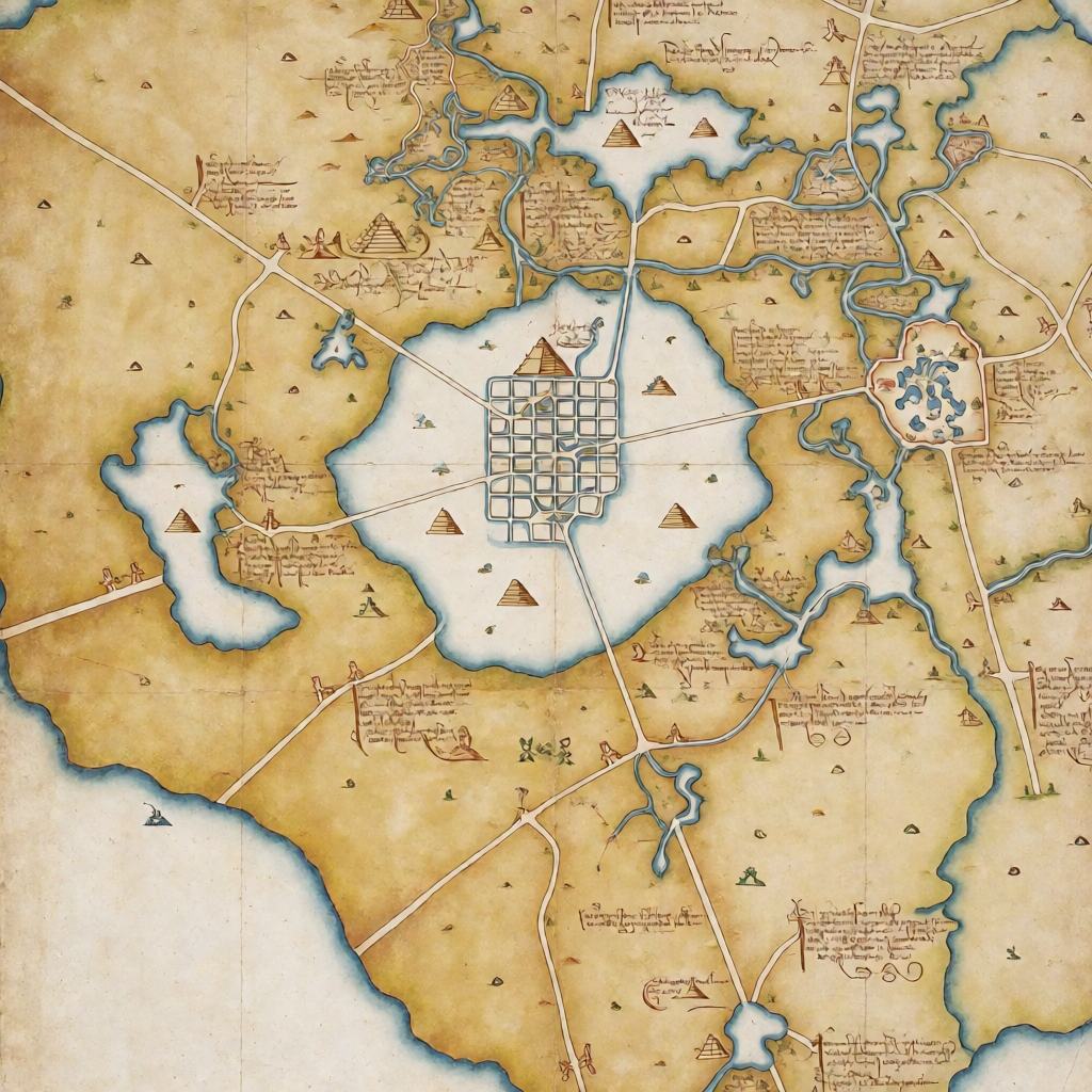 Antique hand drawn map