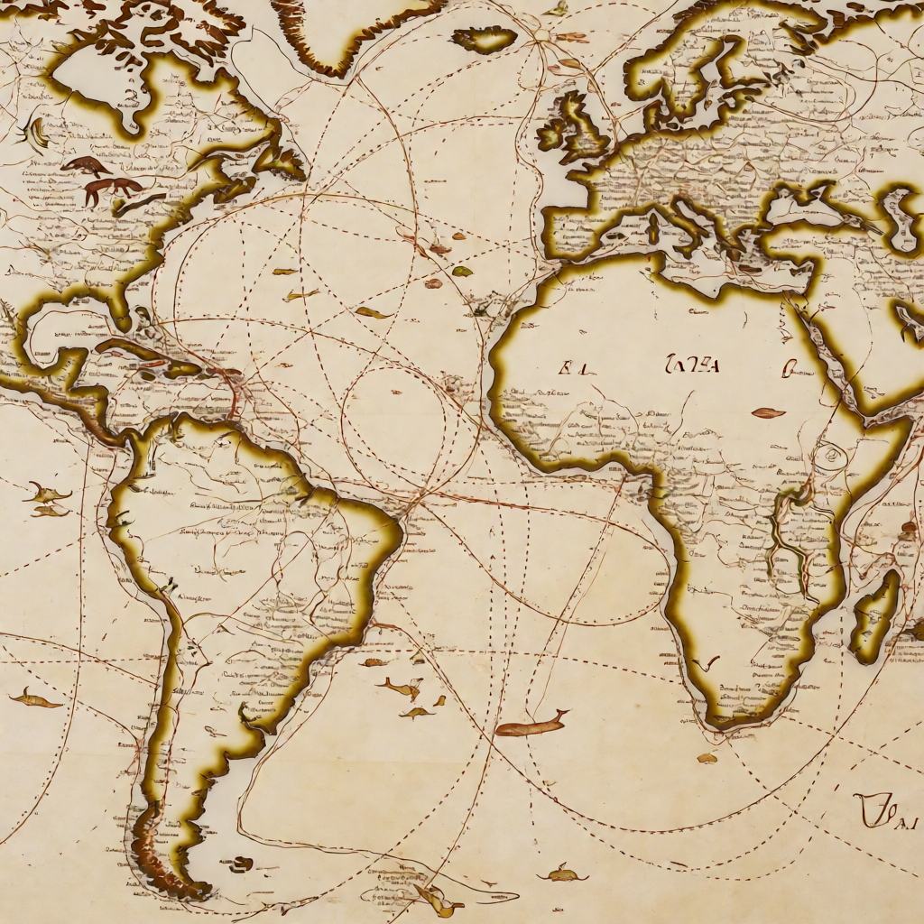 Antique hand drawn map