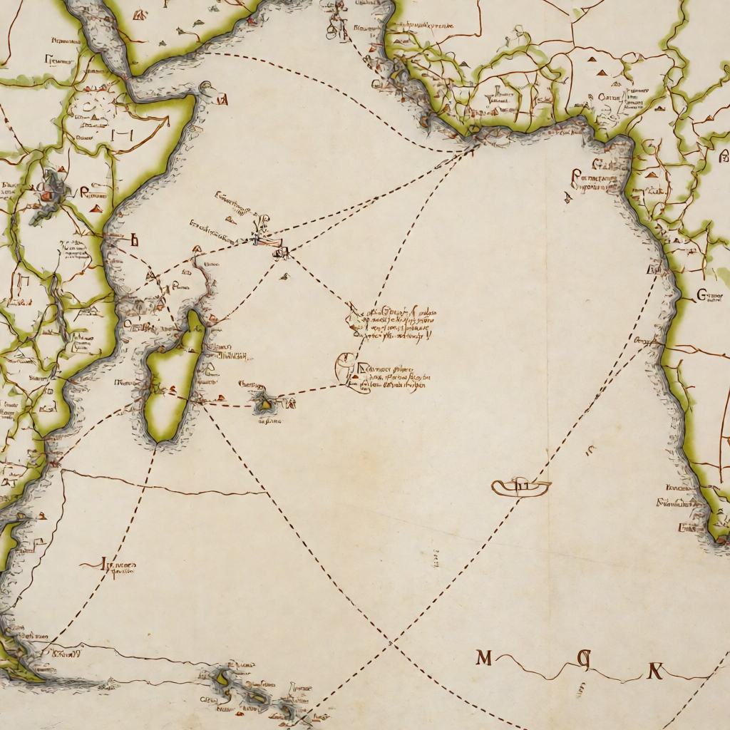 Antique hand drawn map