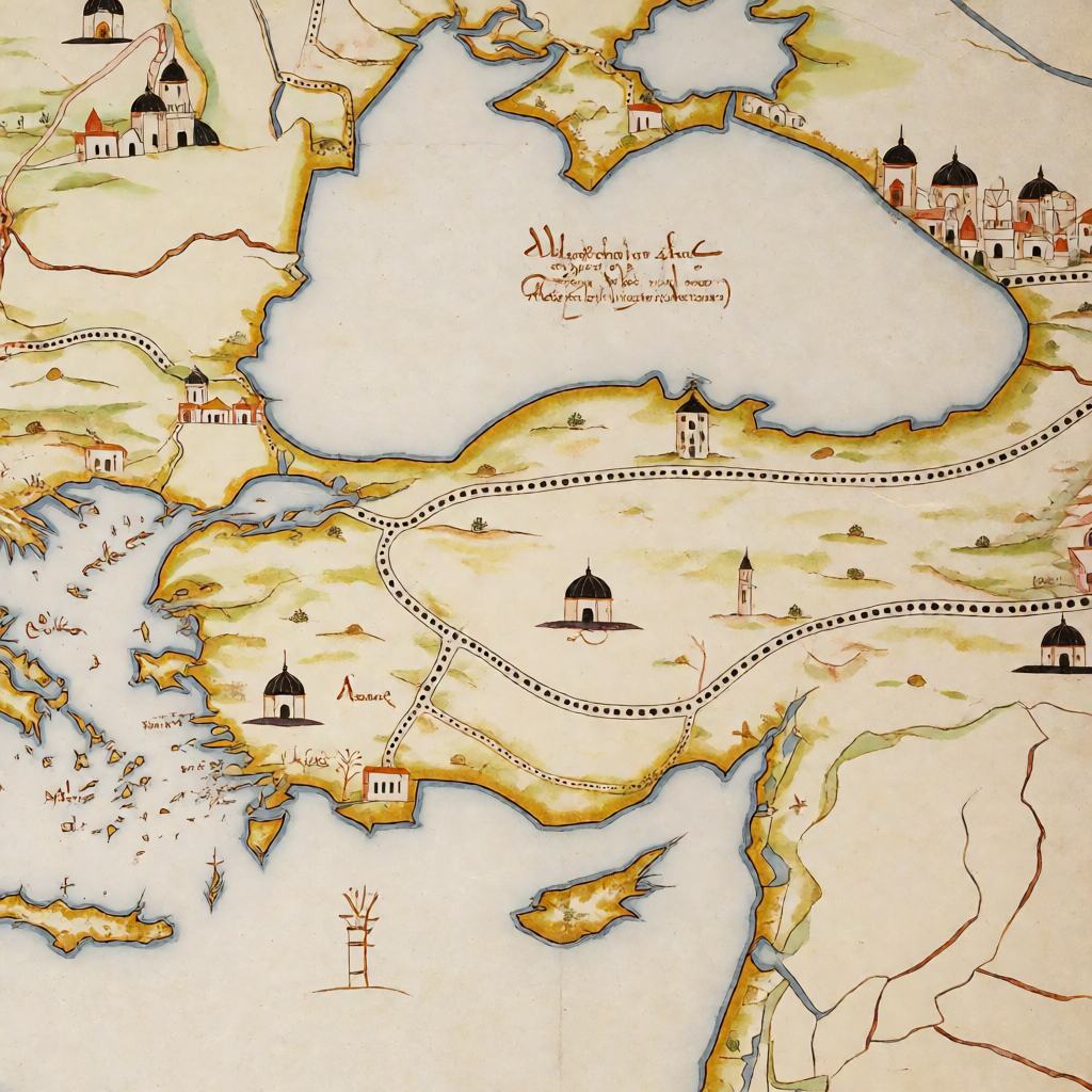 Antique hand drawn map