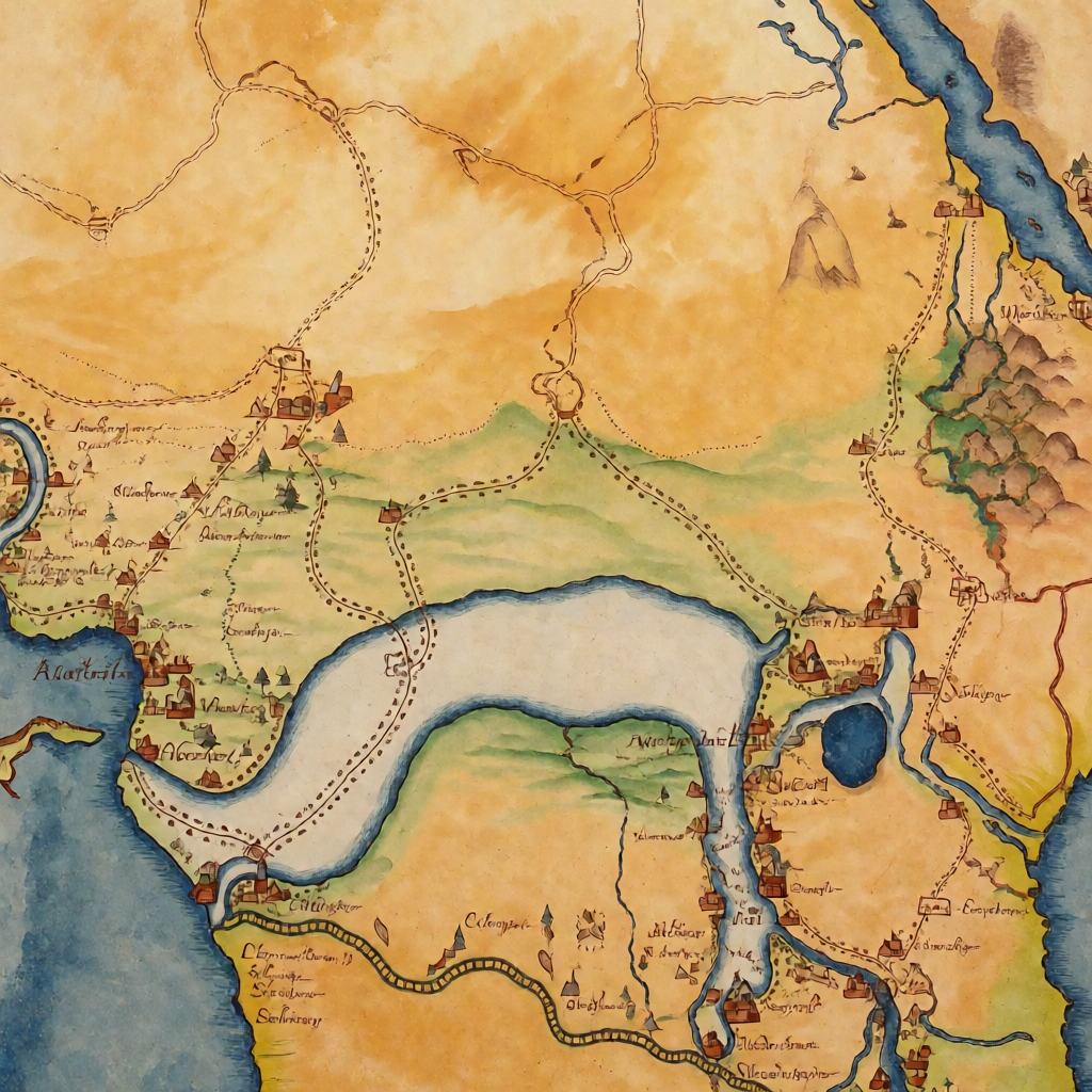 Antique hand drawn map