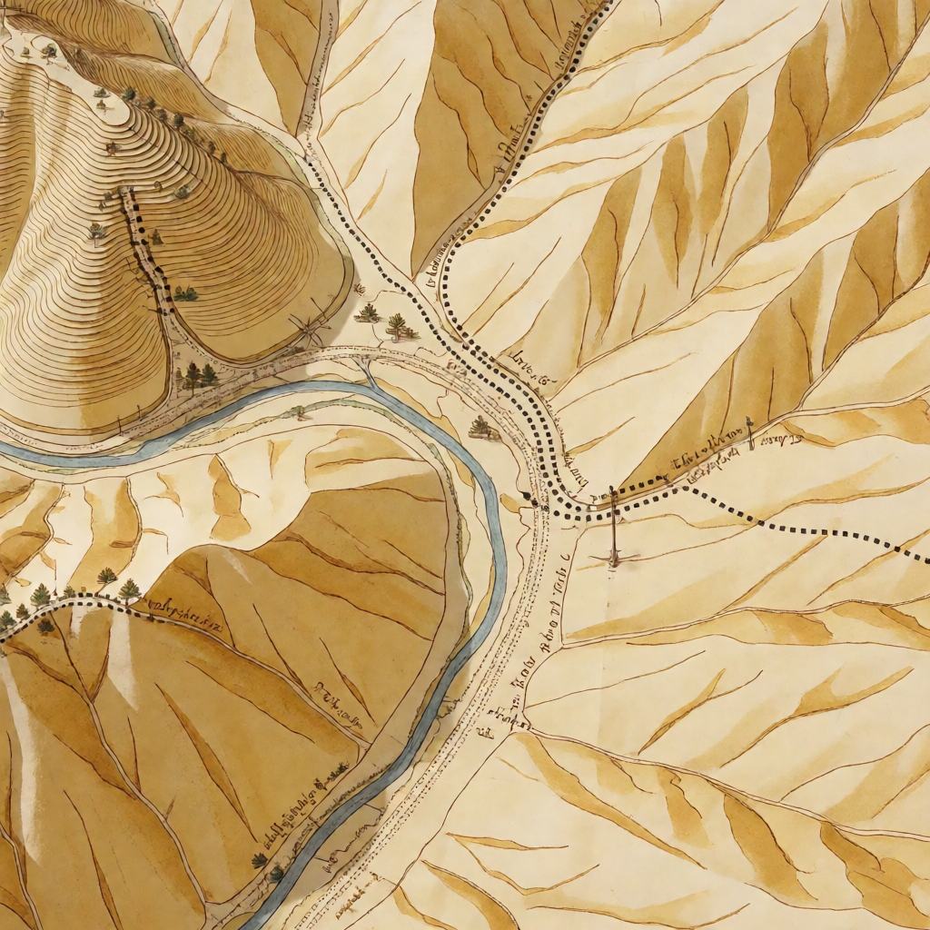 Antique hand drawn map
