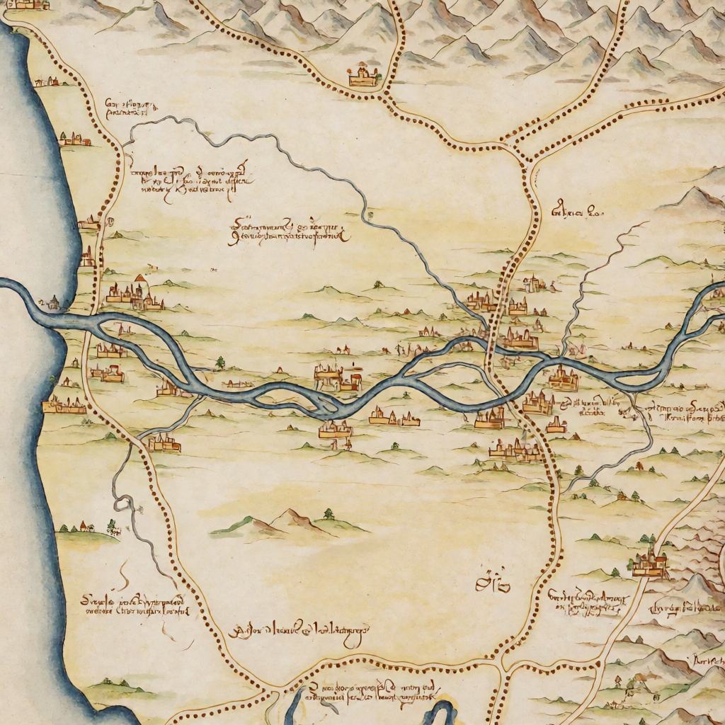 Antique hand drawn map