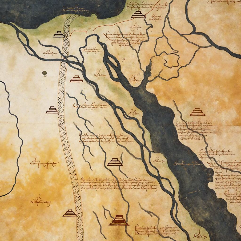 Antique hand drawn map