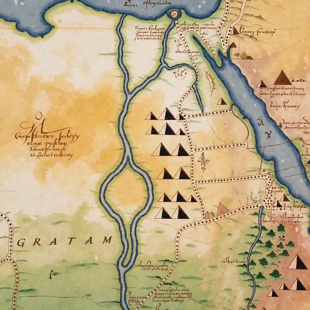 Antique hand drawn map