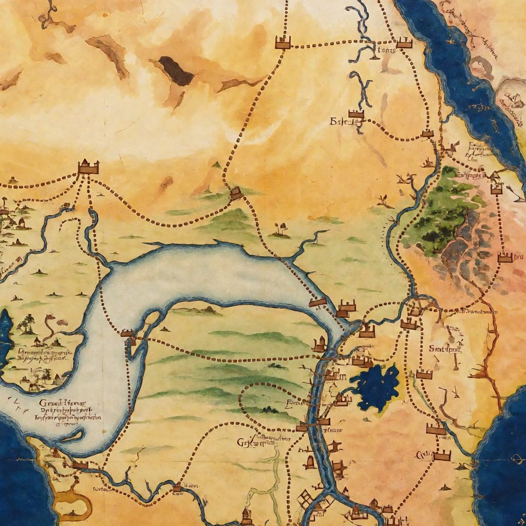 Antique hand drawn map