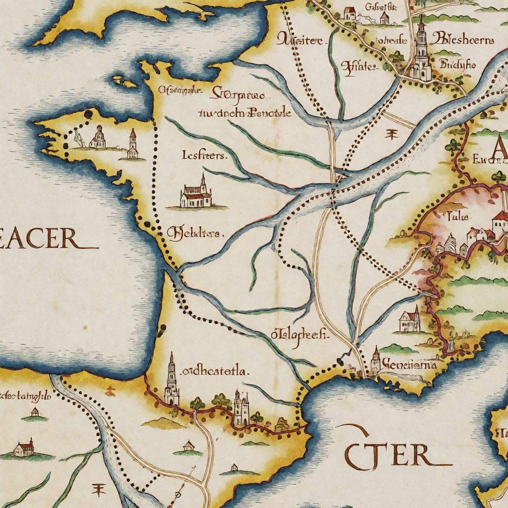 Antique hand drawn map