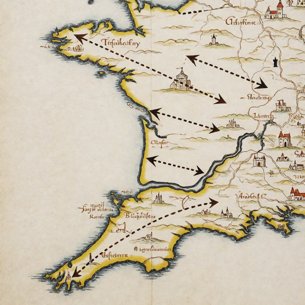 Antique hand drawn map