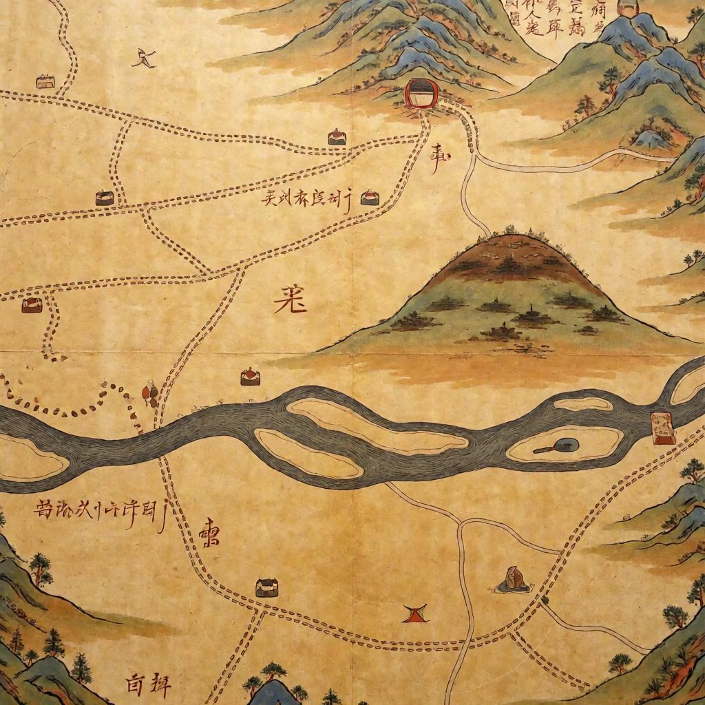 Antique hand drawn map