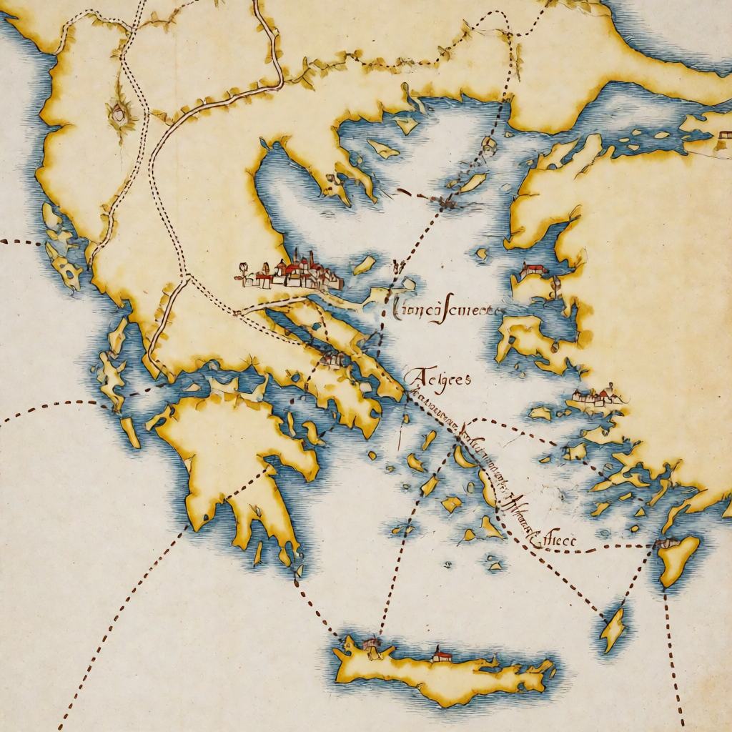 Antique hand drawn map