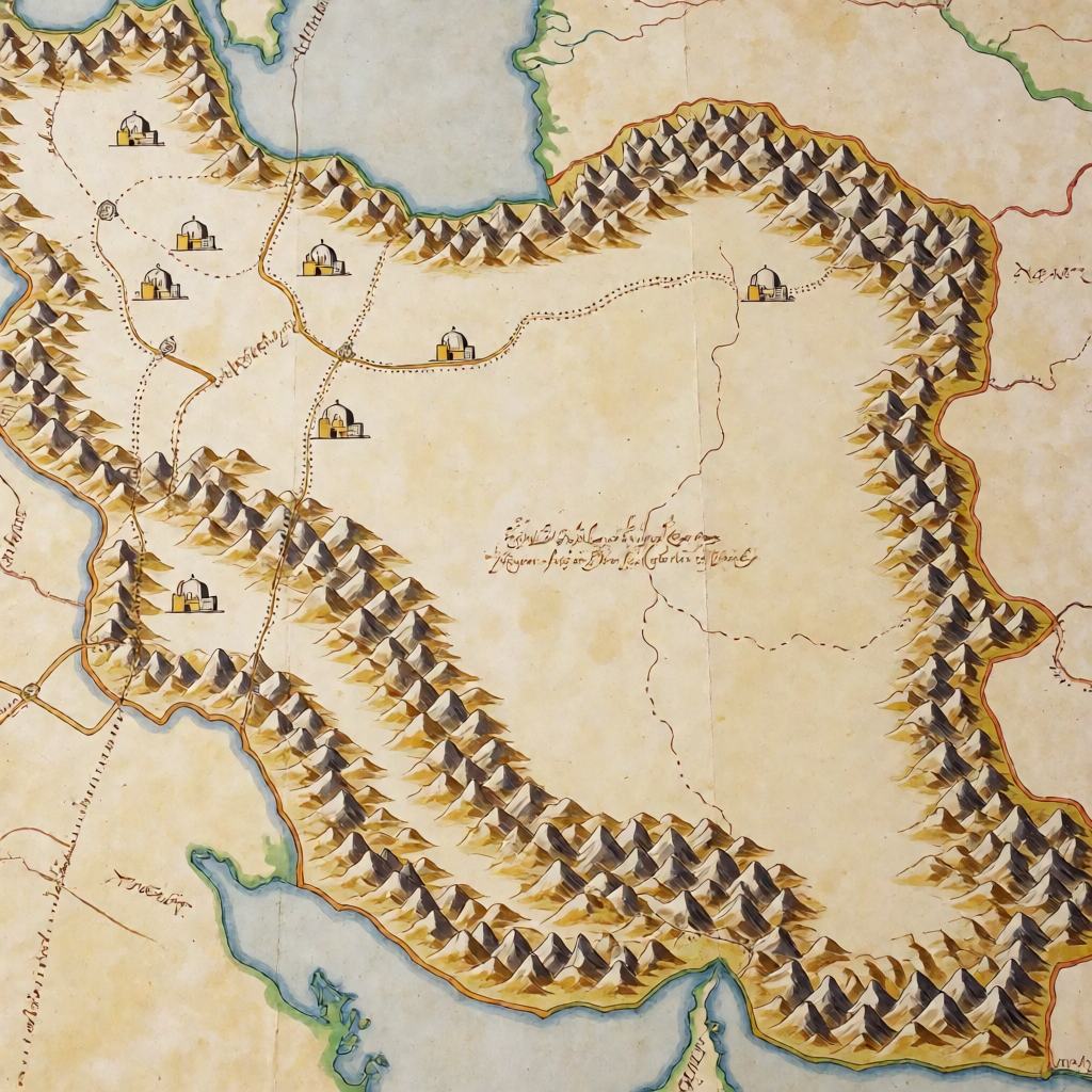 Antique hand drawn map
