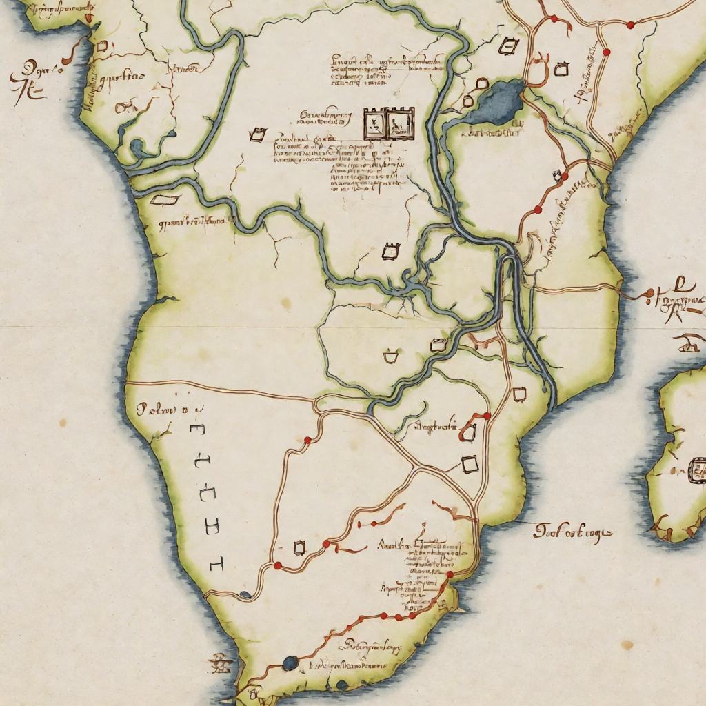 Antique hand drawn map