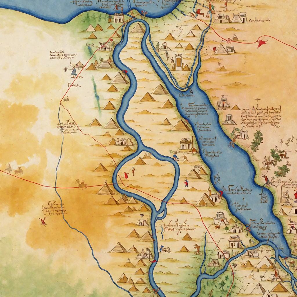 Antique hand drawn map