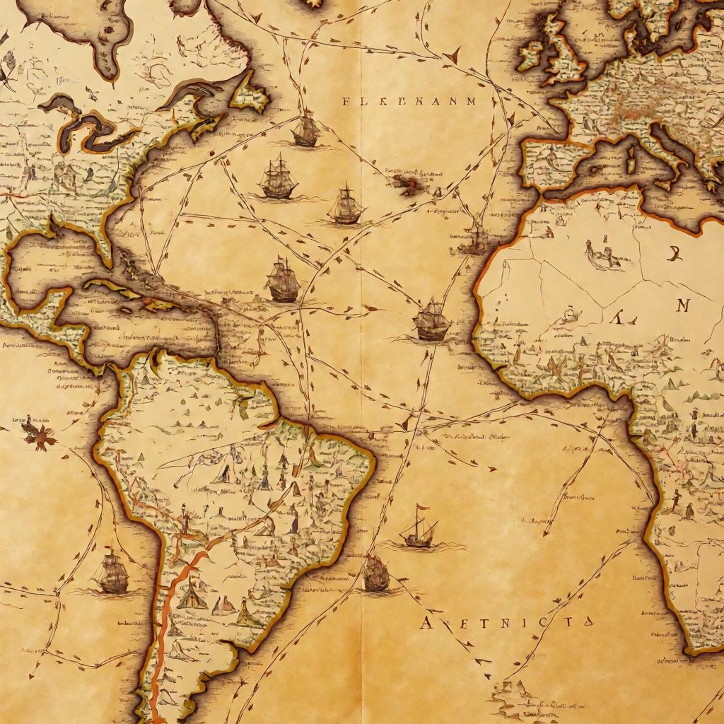 Antique hand drawn map