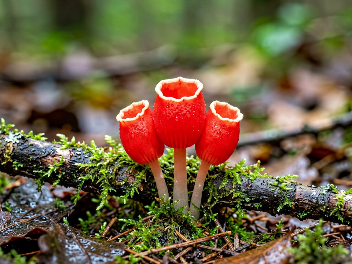 Sarcoscypha coccinea | Scarlet Elf Cup